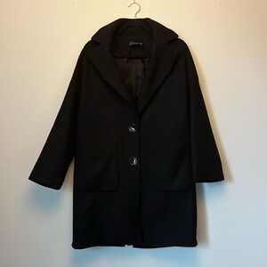 ZARA soft oversized black coat